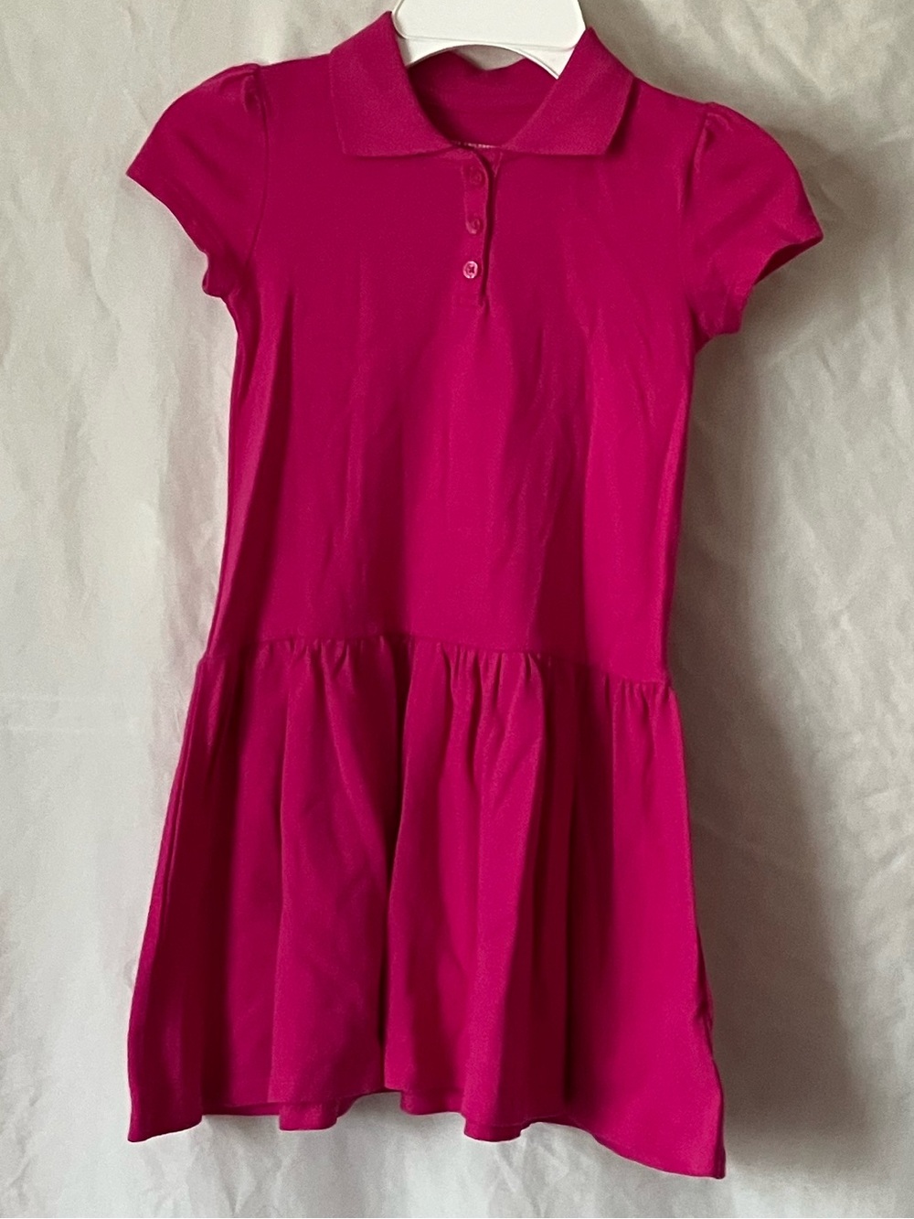 The Children's Place Girls Hot Pink Polo Dress Top size 5.